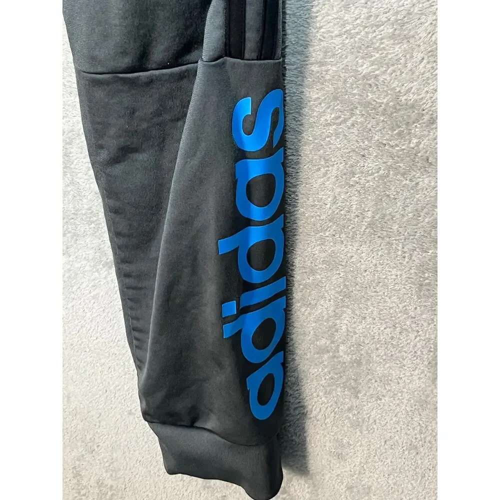 Adidas Track Pants Small Gray Three Stripes Athleisure Gym